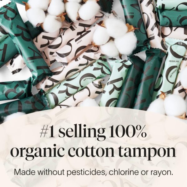 Cora Organic Cotton Tampons (36 Regular Tampons) - Image 3