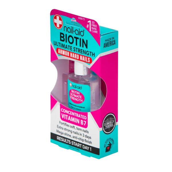 Nail-Aid 2PCs of BIOTIN ULTIMATE STRENGTH, Clear - Image 2