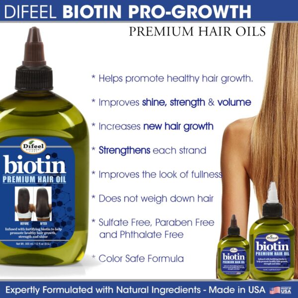 Difeel Premium Biotin Hair Oil 7.1 oz. - Image 5