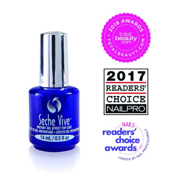 Seche Vive Gel Effect Top Coat 0.5Oz, Boxed - Image 2