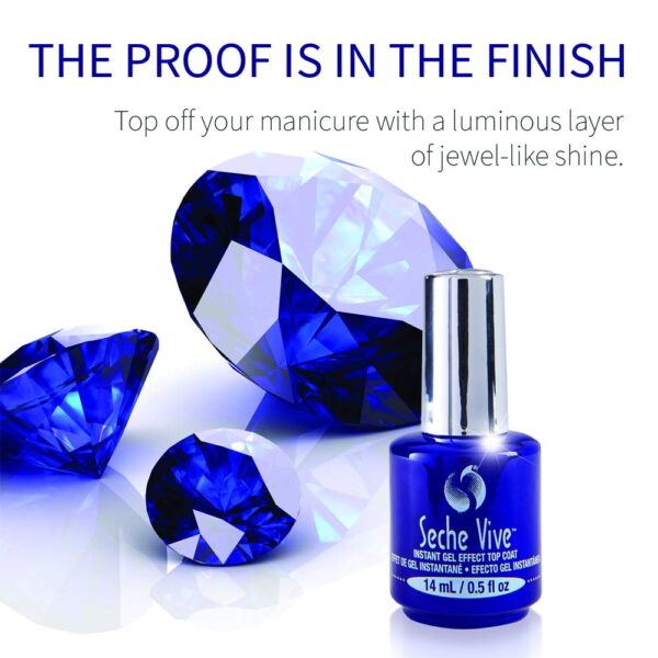 Seche Vive Gel Effect Top Coat 0.5Oz, Boxed - Image 3