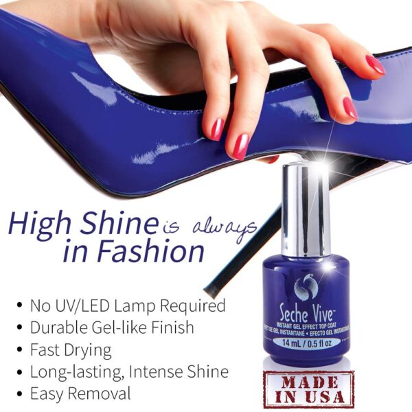 Seche Vive Gel Effect Top Coat 0.5Oz, Boxed - Image 5