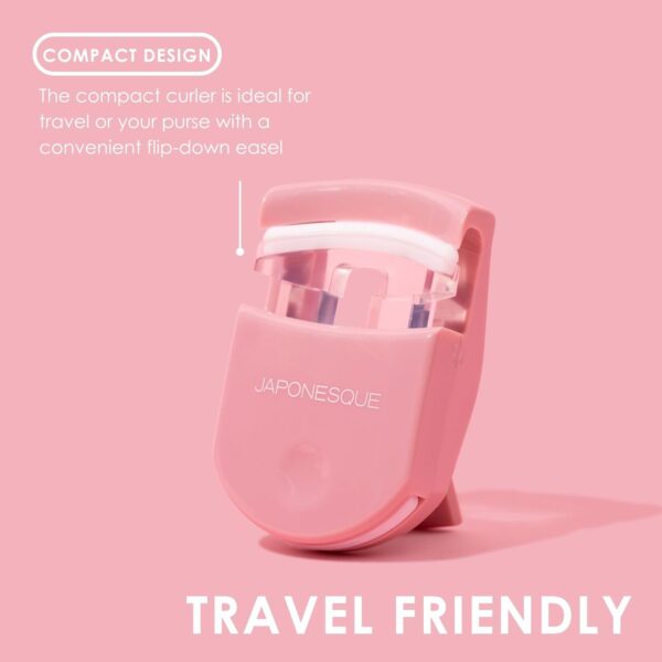 JAPONESQUE Travel Eyelash Curler (Pink, 2 Pack) - Image 4