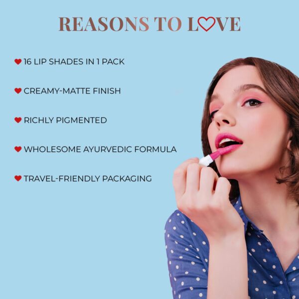 Just Herbs Herb Enriched Ayurvedic Lipstick Shade Sampler Kit - Image 6
