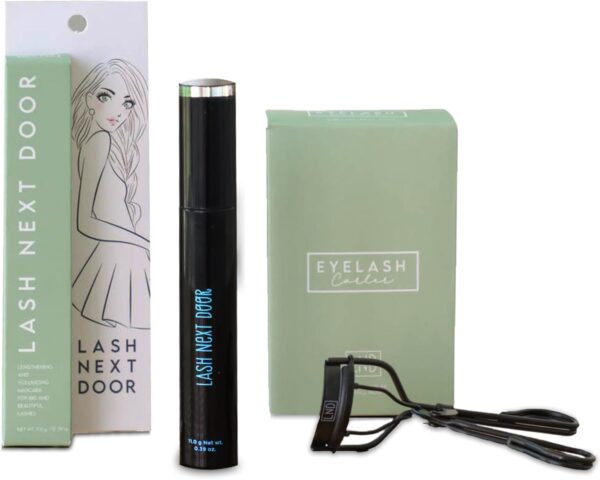 Lash Next Door Eyelash Curler and Black Mascara Bundle