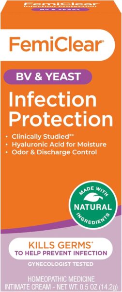 FemiClear Infection Protection Against BV & Yeast - Natural Feminine Care Cream