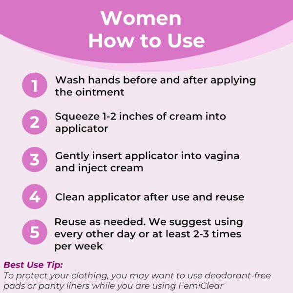FemiClear Infection Protection Against BV & Yeast - Natural Feminine Care Cream - Image 7