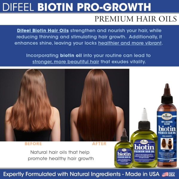 Difeel Premium Biotin Hair Oil 7.1 oz. - Image 3