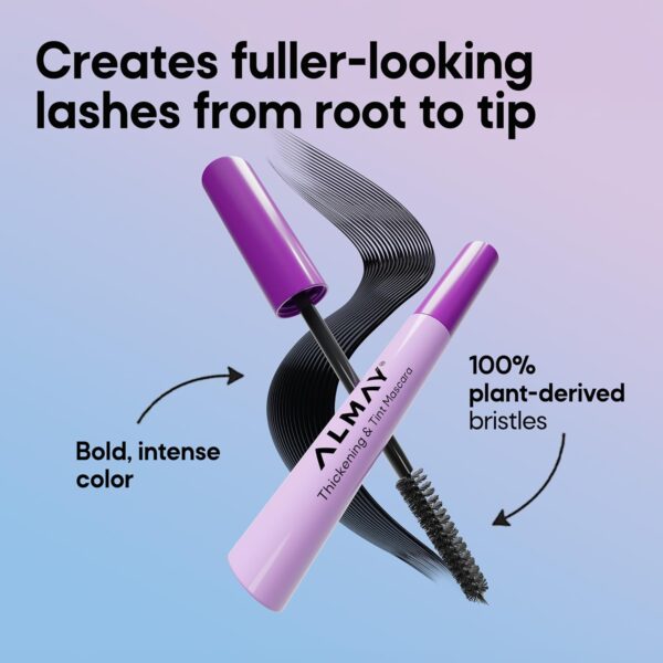 Almay Thickening & Tint Mascara, Nourishing Mascara, Hypoallergenic, 402 Black - Image 3
