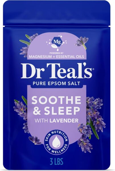 Dr Teal's Epsom Salt Soaking Solution, Soothe & Sleep, Lavender, 3lbs