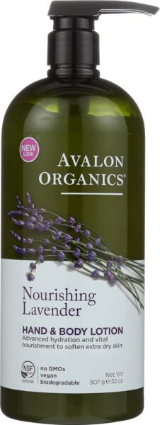 Avalon Organics Hand & Body Lotion, Nourishing Lavender, 32 Oz