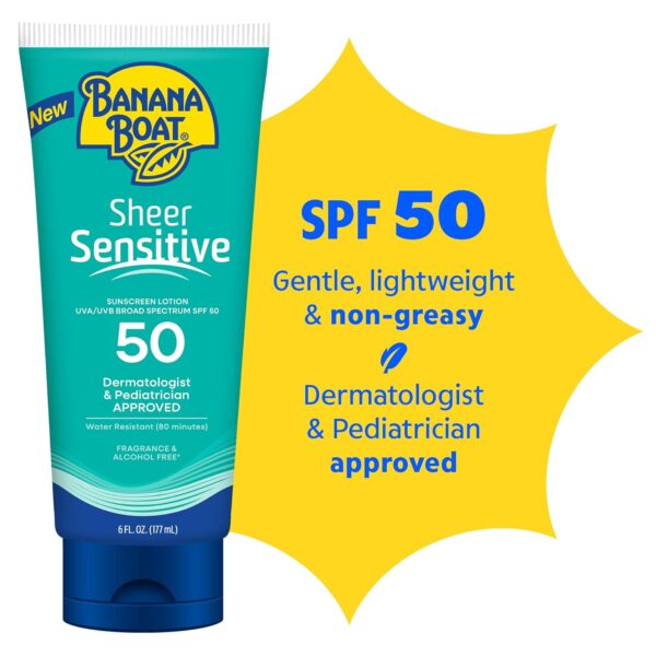 Banana Boat Sheer Sensitive Body Lotion, SPF 50, 6oz - Image 3