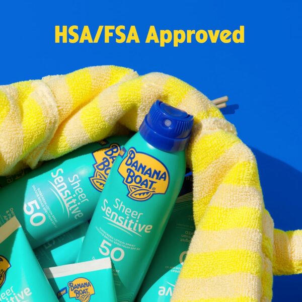 Banana Boat Sheer Sensitive Body Lotion, SPF 50, 6oz - Image 9