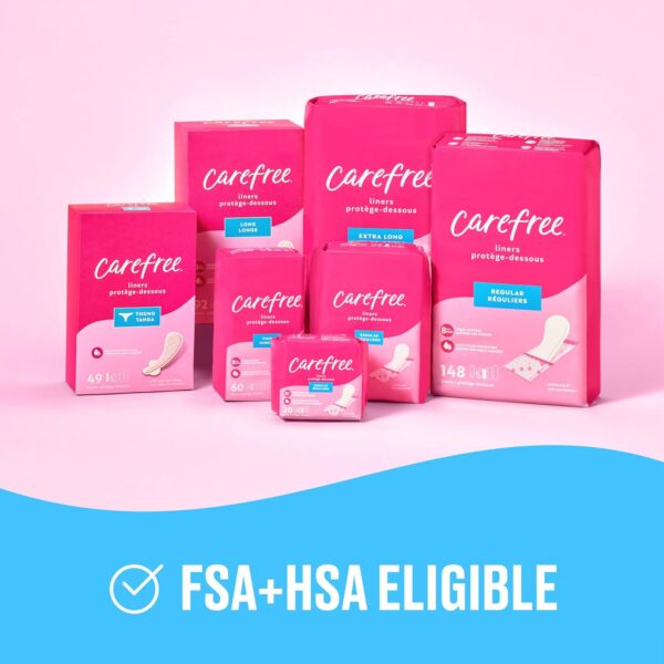 Carefree Panty Liners for Women, Regular, Wrapped, Unscented, 54ct - Image 11