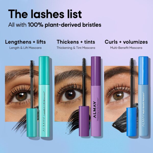 Almay Thickening & Tint Mascara, Nourishing Mascara, Hypoallergenic, 402 Black - Image 12