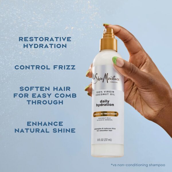 SheaMoisture 100% Virgin Coconut Oil Leave-in Treatment, 8 Ounce - Image 6