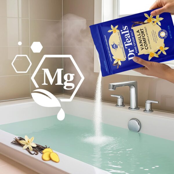 Dr Teal's Epsom Salt Magnesium Soak, Vanilla Comfort, 3 lbs - Image 5