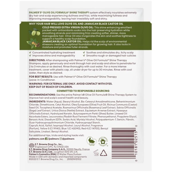 Palmer's Olive Oil Formula Deep Conditioner Packet, 2.1 Ounces - Image 2