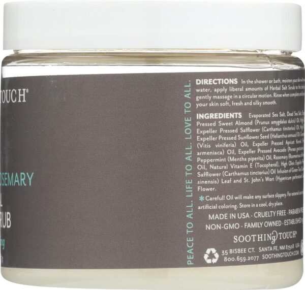 Soothing Touch Herbal Salt Scrub, Peppermint Rosemary - 20 Oz - Image 7