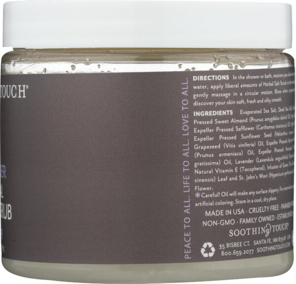 Soothing Touch Herbal Salt Scrub, Lavender - 20 Oz - Image 6