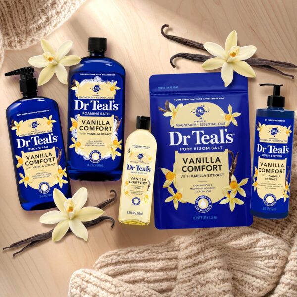 Dr Teal's Epsom Salt Magnesium Soak, Vanilla Comfort, 3 lbs - Image 7