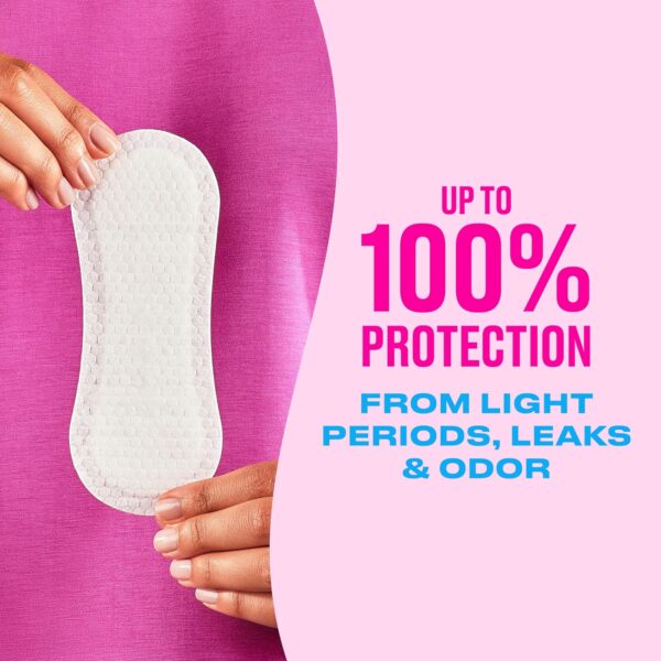 Carefree Panty Liners for Women, Regular, Wrapped, Unscented, 54ct - Image 2